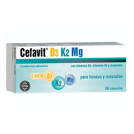 Cefak Cefavit D3 K2 Mg 60 cápsulas